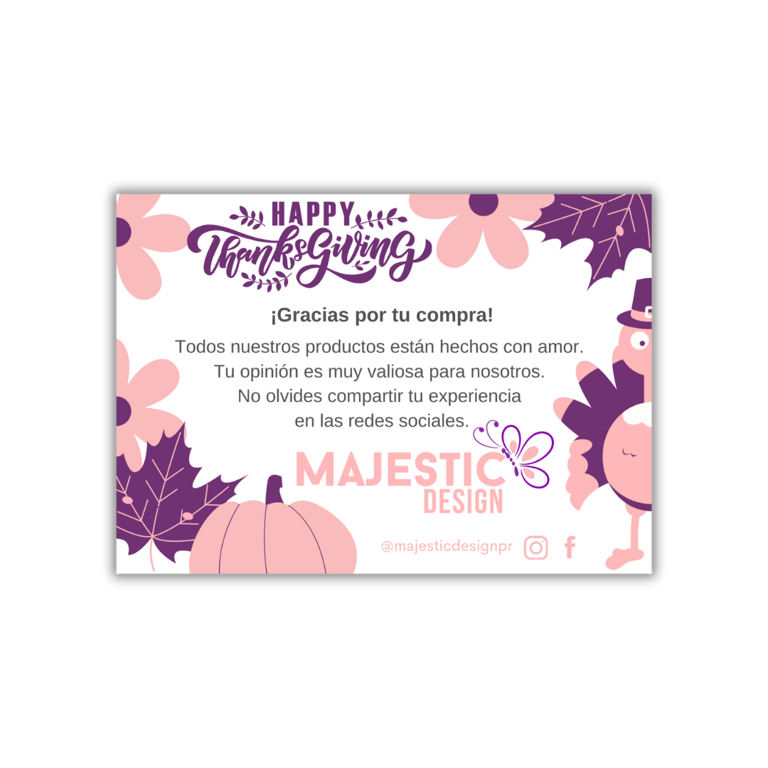 Thankyou Card for Holiday