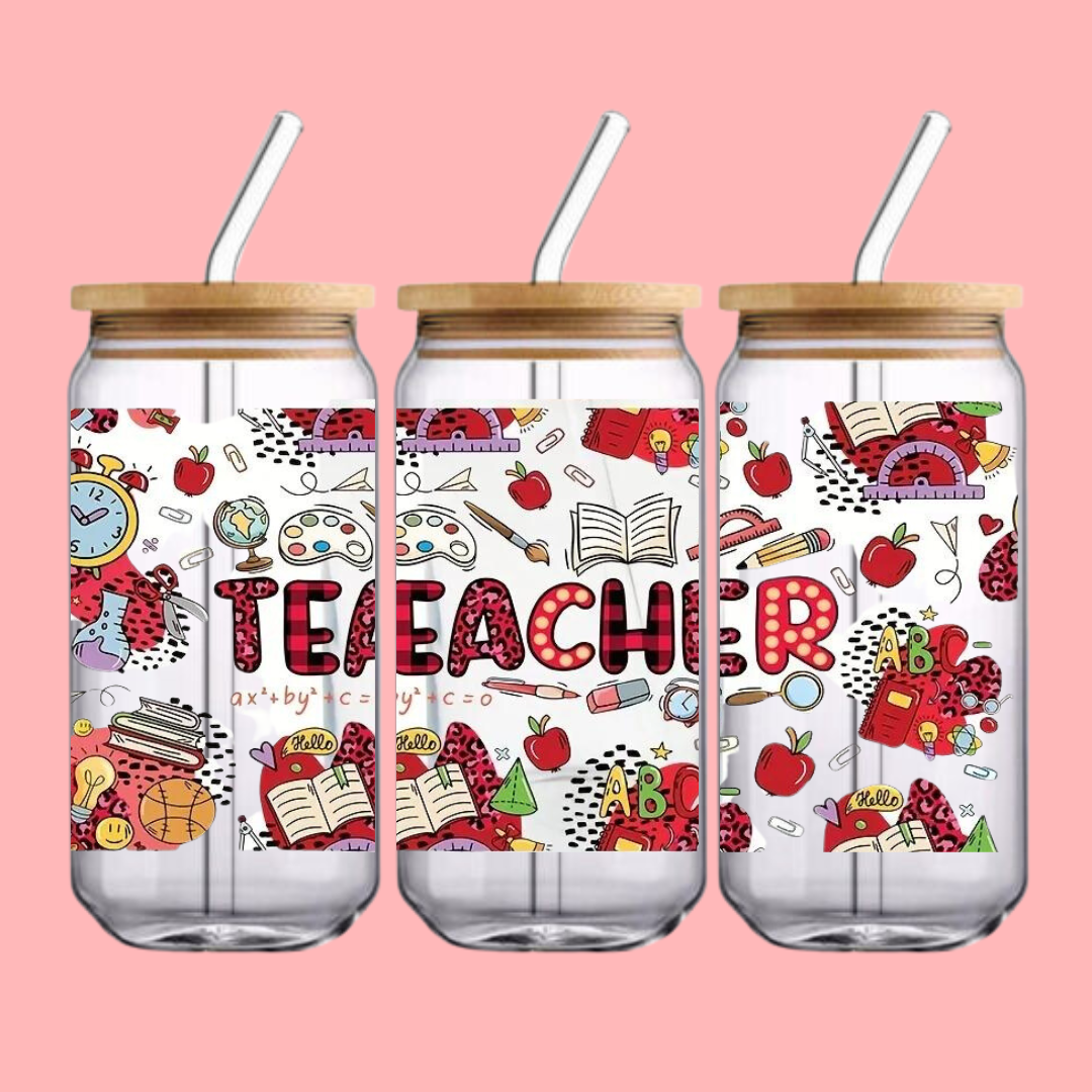 Teacher Glass Can 18oz