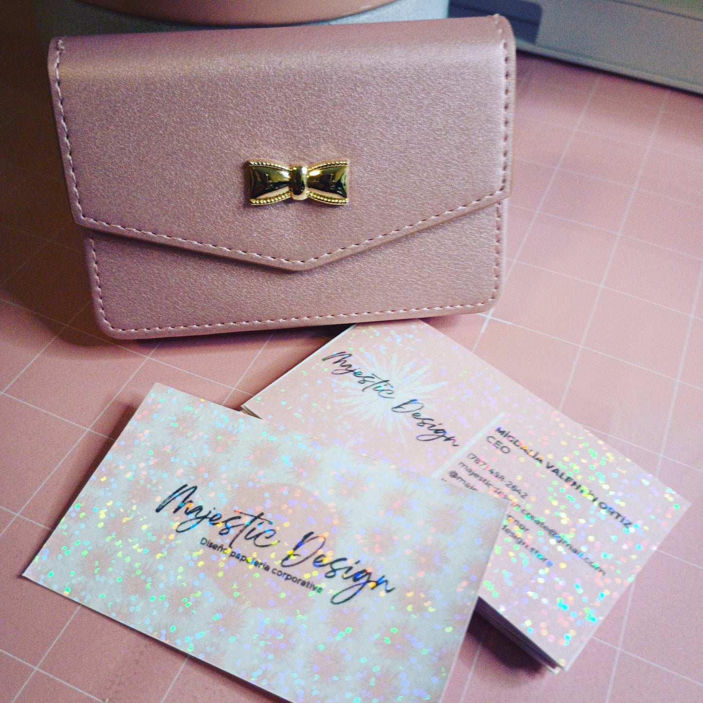 Cardholder pink Business card