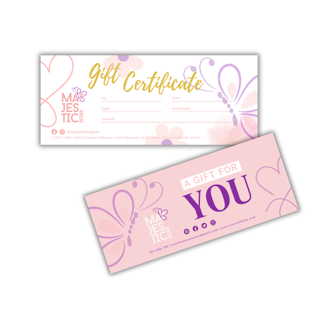 Certificado de regalo personalizado