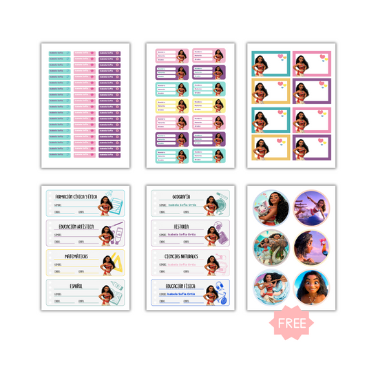 Etiquetas escolares personalizadas